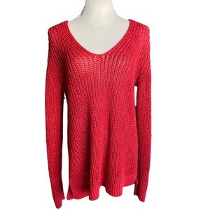 Banana Republic Italian Linen Red Sweater Size XL